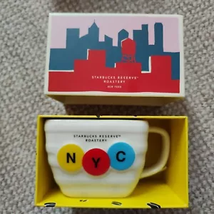 Starbucks NYC reserve roastery Square mug boxed New York City yellow red blue - Picture 1 of 15