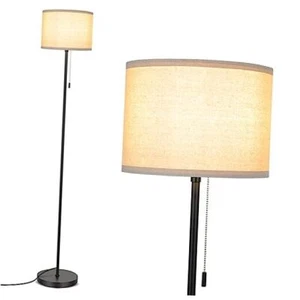 Floor Lamp for Living Room, LED Modern Simple Standing Lamps, Tall Lamp Linen - Picture 1 of 7