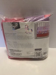 Everyday Kids Fitted Crib Sheets Microfiber Baby Sheet 2Pack 28in x 52in Unicorn - Picture 1 of 5