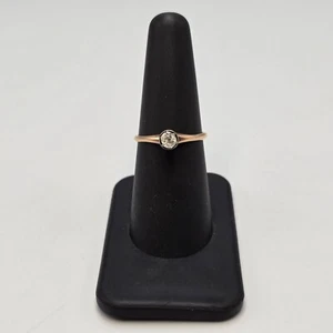 Old Miner Diamond 0.35 Ct 14k Yellow Gold Solitaire Ring Size 7 - Picture 1 of 6
