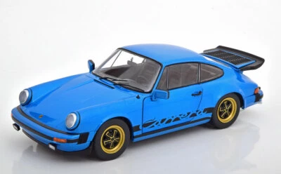 PORSCHE 911 930 TURBO CARRERA 3.0 COUPE 1984 BLU MINERVA SOLIDO S1802601 1/18 - Immagine 1 di 4