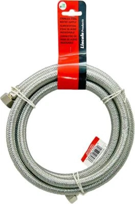 Lincoln Products 1/2 Stainless Steel Water Supply Compression Braided Hose 72 in - Image 1 of 2
