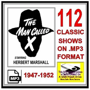 THE MAN CALLED X 112 Auswahl Old Time Radio Shows OTR MP3 auf USB Thumb Drive - Bild 1 von 8