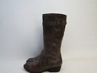 Born Womens Size 10 M Brown Leather Zip Buckle 14" Fashion Knee High Boots