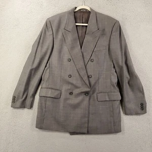 Vito Rufolo Hecho en Italia Traje Chaqueta Para Hombre 44 Lana Merino Doble Pecho Gris - Imagen 1 de 15