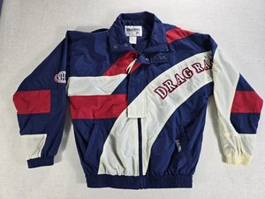 Vintage Delong NHRA Racing Jacket Red White Blue 1990's Medium - Picture 1 of 21