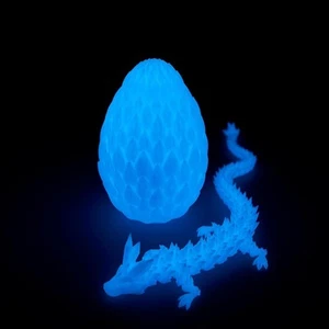 3D Printed Dragon Egg, 15Inch Crystal Dragon,Easter Sparkle-blue - Picture 1 of 7