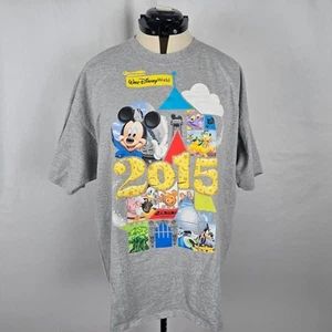 Camiseta Disney by Hanes 2015 Unisex 2XL Gris Colorido Gráficos Manga Corta - Imagen 1 de 19