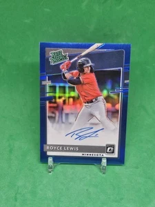 2020 Panini Donruss Optic Royce Lewis Rated Rookie Dark Blue Auto #8/50 - Picture 1 of 2