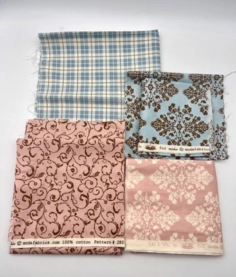 Moda Bunny Hill Designs LILY & WILL - 4 Print Bundle - Odd Cuts - Image 1 of 4