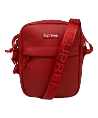 Bolso de hombro SUPREME de cuero rojo Foto 1 de 4