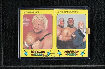Monty Gum Super Wrestling Stars Pairs 1986 David Schultz/Road Warriors #24/25 Foto 1 de 2