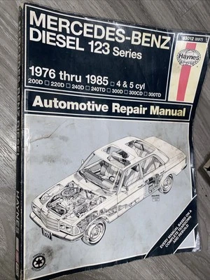 Manual de reparación Haynes Mercedes Benz diésel serie 123 1976 hasta 1985 4 y 5 cilindros -A Foto 1 de 3