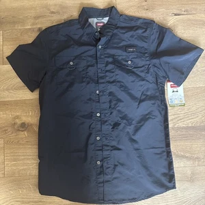 Wrangler Shirt Mens M Button Down Utility Loops UPF Wick Vented Fishing Outdoor  - Picture 1 of 6