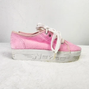 NSYNC Tenis Plataforma Rosa Vintage Talla Y1 Y2K Chica Lindo Verano Música Pop - Imagen 1 de 7