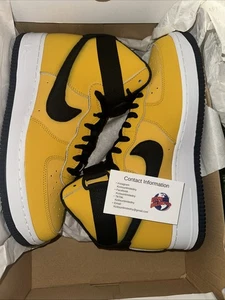 Size 9.5 - Nike Air Force 1 '07 Strap High Yellow Ochre - Picture 1 of 5