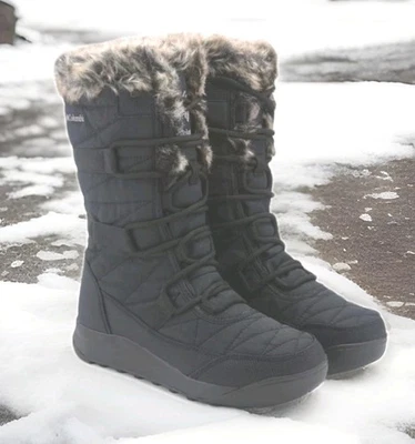 Columbia Womens Minx Tall Omni-Heat  Winter-Snow Boots Sz 10 Black Waterproof  - Image 1 of 4