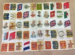 Seltene amerikanische antike Zigarrenkiste Seide Quilt 50 Platten 28x38 Zoll (734a) - Bild 1 von 19