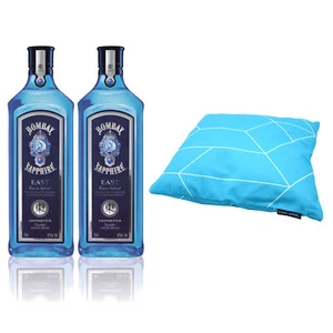 2 x BOMBAY SAPPHIRE EAST London Dry Gin 0,7l 42% Vol + Bombay Sapphire Kissen