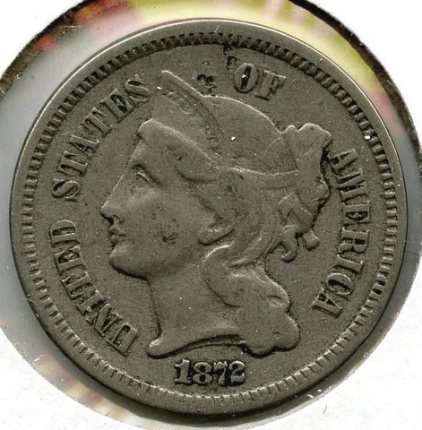 1872 3-Cent Nickel - Three Cents - C54 Cover