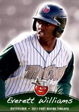 2011 Fort Wayne TinCaps Grandstand #29 Everett Williams Austin Texas TX Card