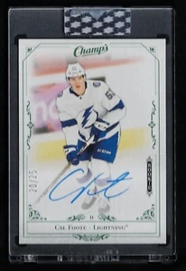 2020-21 Upper Deck Clear Cut Champs Green Rookie Autograph Cal Foote 20/25 - Picture 1 of 1