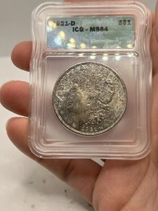 1921-D Morgan Silver $1 Dollar ICG MS64! Toned! Better Date*** - Picture 1 of 9