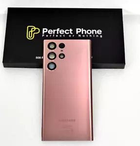 SAMSUNG S22 ULTRA S908 BACK GLASS REAR COVER WITH ADHESIVE REPLACEMENT-UK - Picture 1 of 12