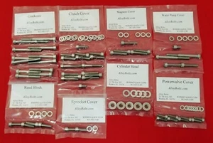 YAMAHA 1994-2004 YZ125 YZ 125 POLISHED STAINLESS STEEL ENGINE BOLT SCREW KIT SET - Picture 1 of 1