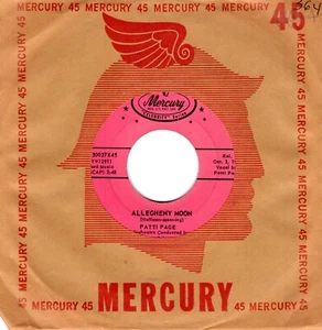 PATTI PAGE:   ALLEGHENY MOON / ONCE IN AWHILE .. 45 RPM -1268 - Picture 1 of 3