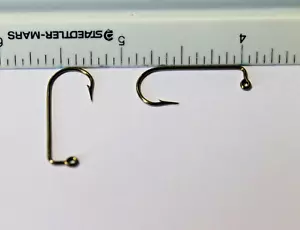 Mustad Lot 100 #4 90* Degree Aberdeen X-Strong Round Bend Jig Hooks (32760-BR) - Picture 1 of 2