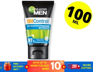 GARNIER MEN Oil Control Anti-Blackhead Brightening Icy Scrub 100ML - Picture 1 of 9