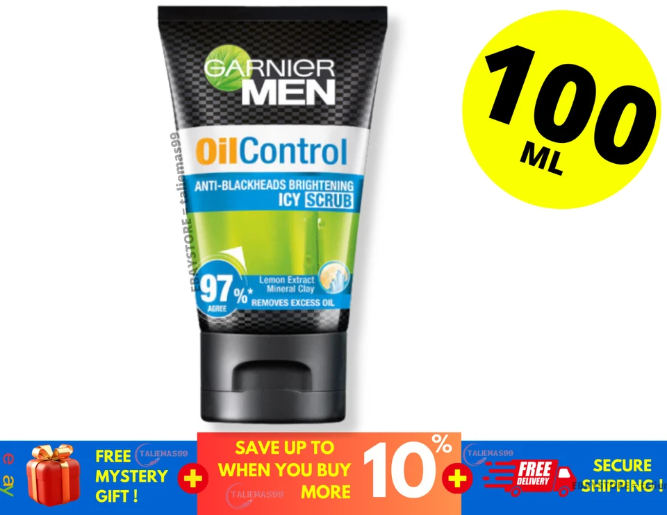 Exfoliante helado iluminador anti espinillas control aceite Garnier Men 100 ml Foto 1 de 4