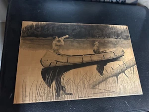 Canadian Artist H.F. Johnston Vintage Drawing Remington’s Calling the Moose - Picture 1 of 5
