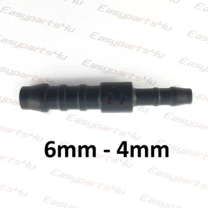 Droit Réducteur 6 - 4 mm Raccord Tuyau Connecteur en plastique fer barbelé - Bild 1 von 3