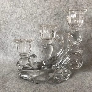 Caprice 3 Light Candle Stick Holder Candleabra Table Holiday 2 Cambridge Glass - Picture 1 of 7