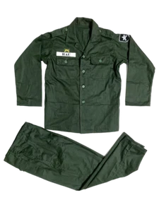 SOUTH VIETNAMESE OD GREEN UNIFORM ARVN DARK OLIVE SET OG-107 INFANTRY & REGIONAL - Picture 1 of 12