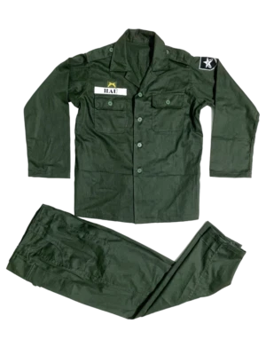 SOUTH VIETNAMESE OD GREEN UNIFORM ARVN DARK OLIVE SET OG-107 INFANTRY & REGIONAL - Image 1 of 4