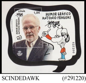 SPAIN - 2019 ANTONIO FRAGUAS FORGES CARTOONIST - MIN. SHEET MNH - Picture 1 of 1