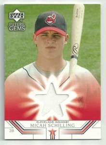 2002 Upper Deck Future Gems Micah Schilling Indians Jersey Rookie RC #70