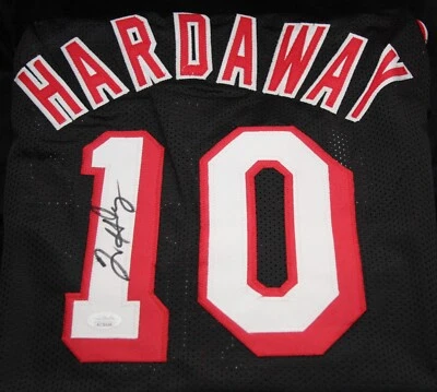 TIM HARDAWAY  AUTOGRAPHED MIAMI HEAT CUSTOM JERSEY XL JSA CERTIFIED - Image 1 of 2