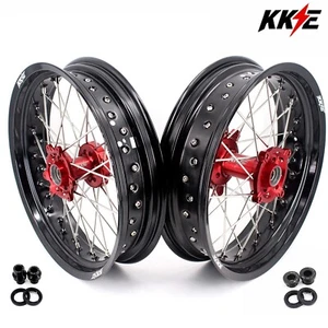 KKE 3.5/4.25*17" Supermoto Wheels for Honda CRF250L 2013-2020 Motard Spoked Rims - Picture 1 of 12