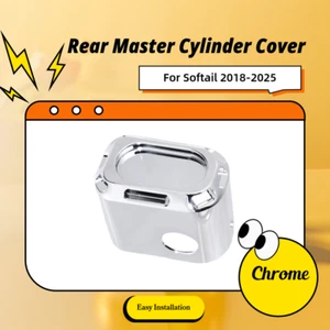 Motorcycle Chrome Rear Brake Master Cylinder Cover For Harley Softail 2024 2025 - Picture 1 of 8