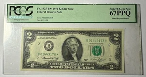 1976 Fr 1935-B* $2 PCGS 67PPQ Star Note - Picture 1 of 2