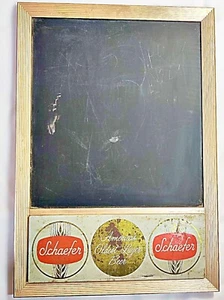Vintage Antik Original BLECH SCHÄFER BIER Bar SCHILD MENÜ Kreidetafel Aufsteller #A - Bild 1 von 7