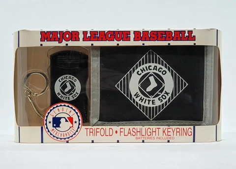 MLB 1992 Chicago White Sox Trifold Wallet And Flashlight Keyring Gift Set Cover