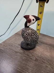 Vintage Guinea Folk Art Wooden Fowl Handcrafted. 5 " Height. A39 - Picture 1 of 6