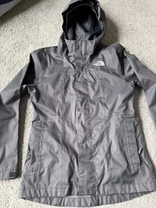 NorthFace Girls size 10/12 Spring lightweight jacket Dry vent Hooded Grey - Picture 1 of 9