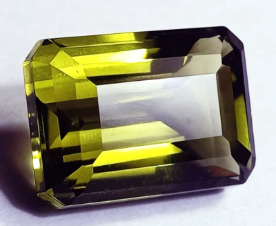 Mehndi Color Topaz 44.30 Ct Loose Gemstone Emerald Shape Certified - Image 1 of 4