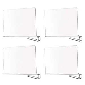 4 Pcs Kleiderschrank Teiler Klar Regal Teiler Schrank Separator - Bild 1 von 11